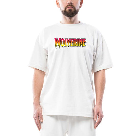Wolverine Color Text Oversize Beyaz Tişört