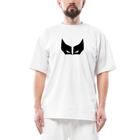 Wolverine Maske Oversize Beyaz Tişört