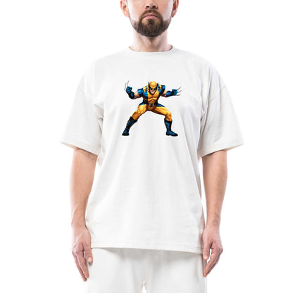 Wolverine Portre Oversize Beyaz Tişört