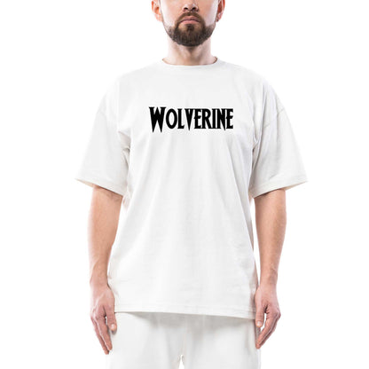 Wolverine Text Oversize Beyaz Tişört