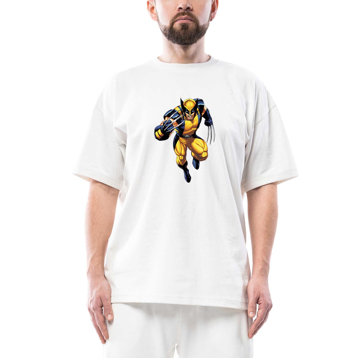 Wolverine Warrior Oversize Beyaz Tişört