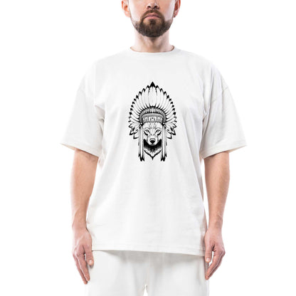 Kızıldereli Wolf Oversize Beyaz Tişört