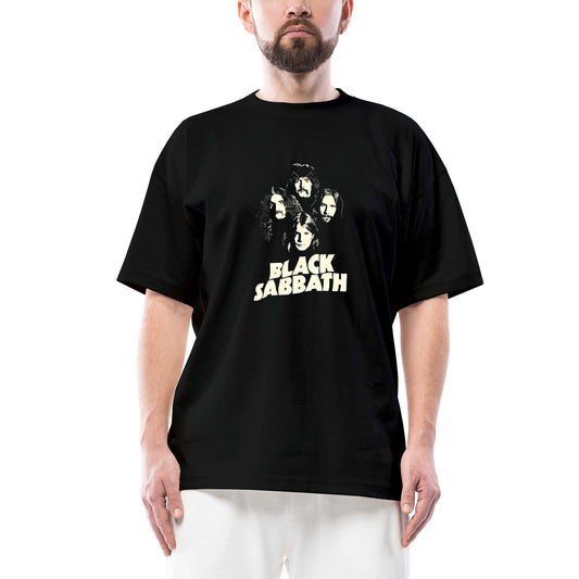 Black Sabbath Siluet Oversize Siyah Tişört