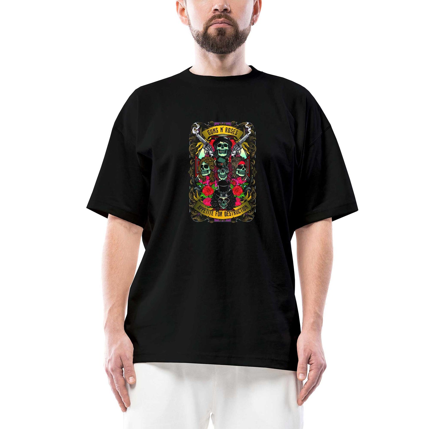Guns N Roses Appetıte Destruction Oversize Siyah Tişört