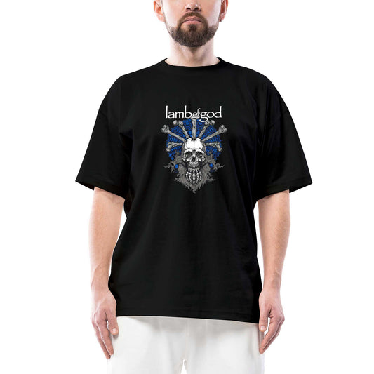 Lamb Of God Bearded Skull Oversize Siyah Tişört