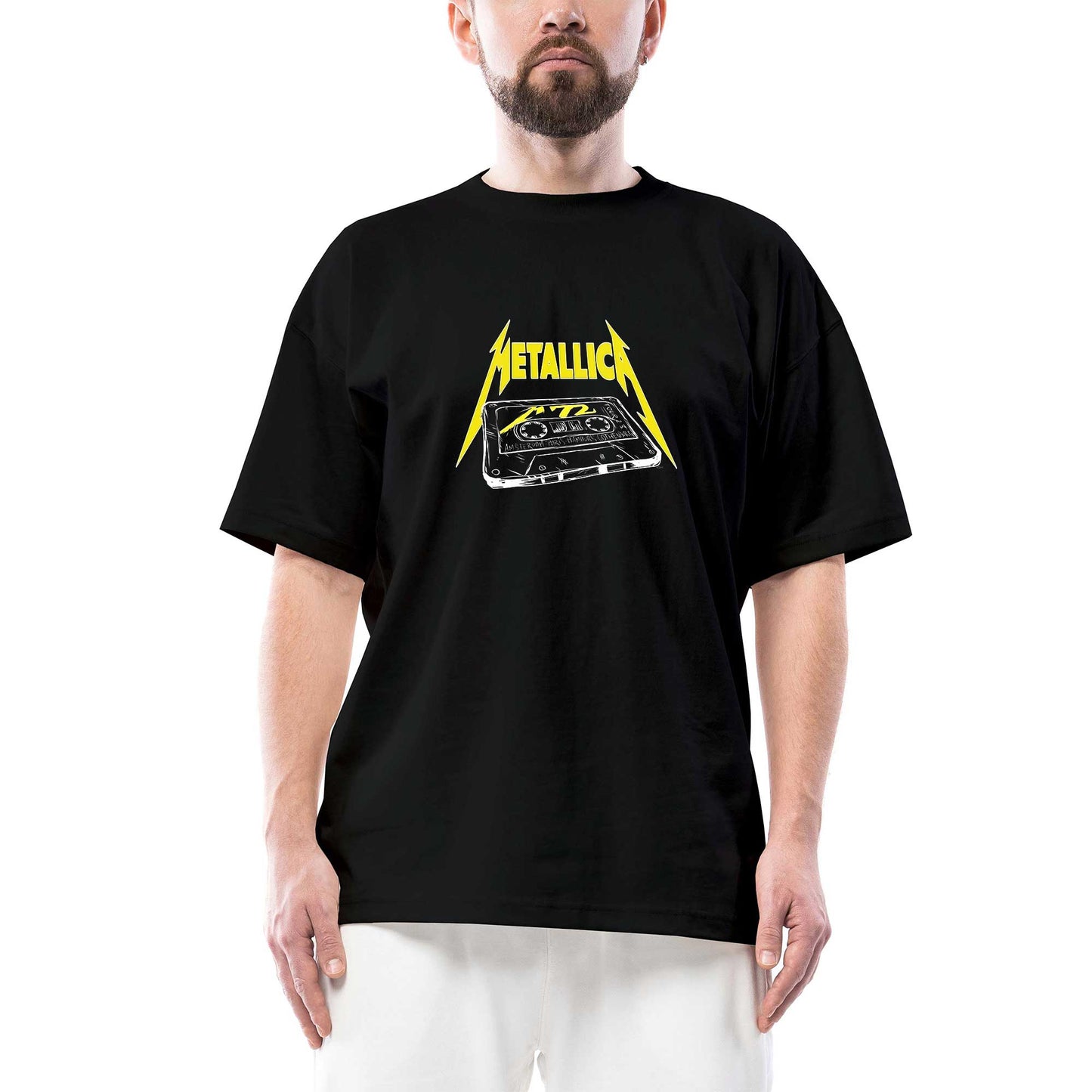 Metallica Tape Oversize Siyah Tişört