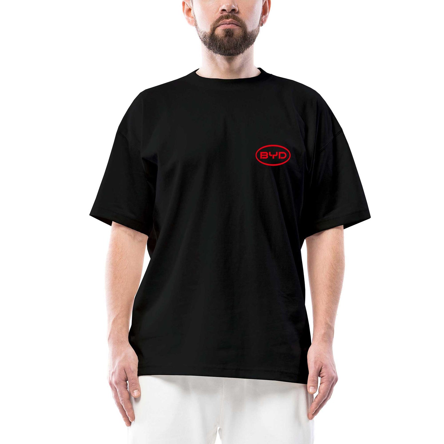 BYD Logo Oversize Siyah Tişört