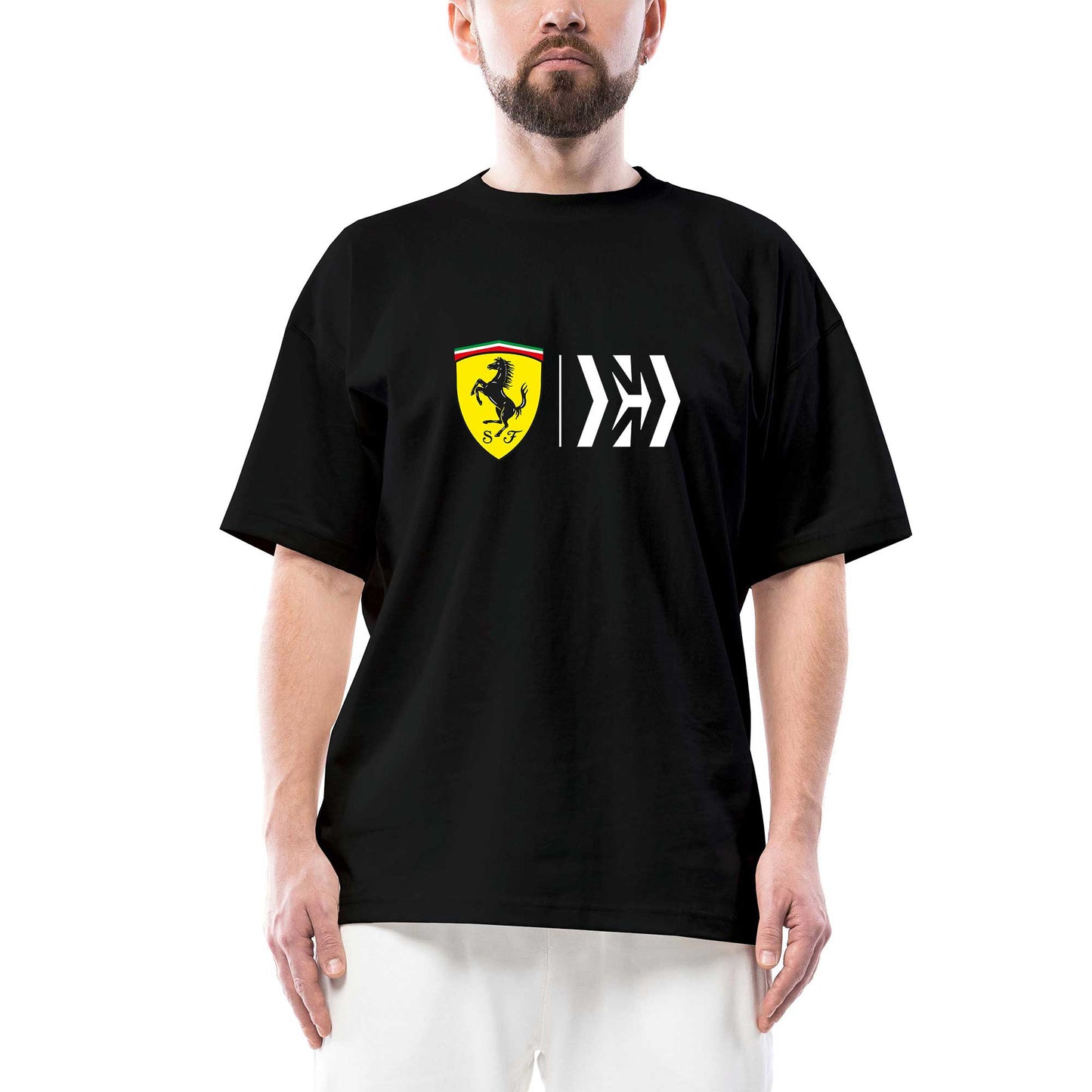 Scuderia Ferrari Mission Oversize Siyah Tişört