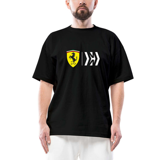 Scuderia Ferrari Mission Oversize Siyah Tişört
