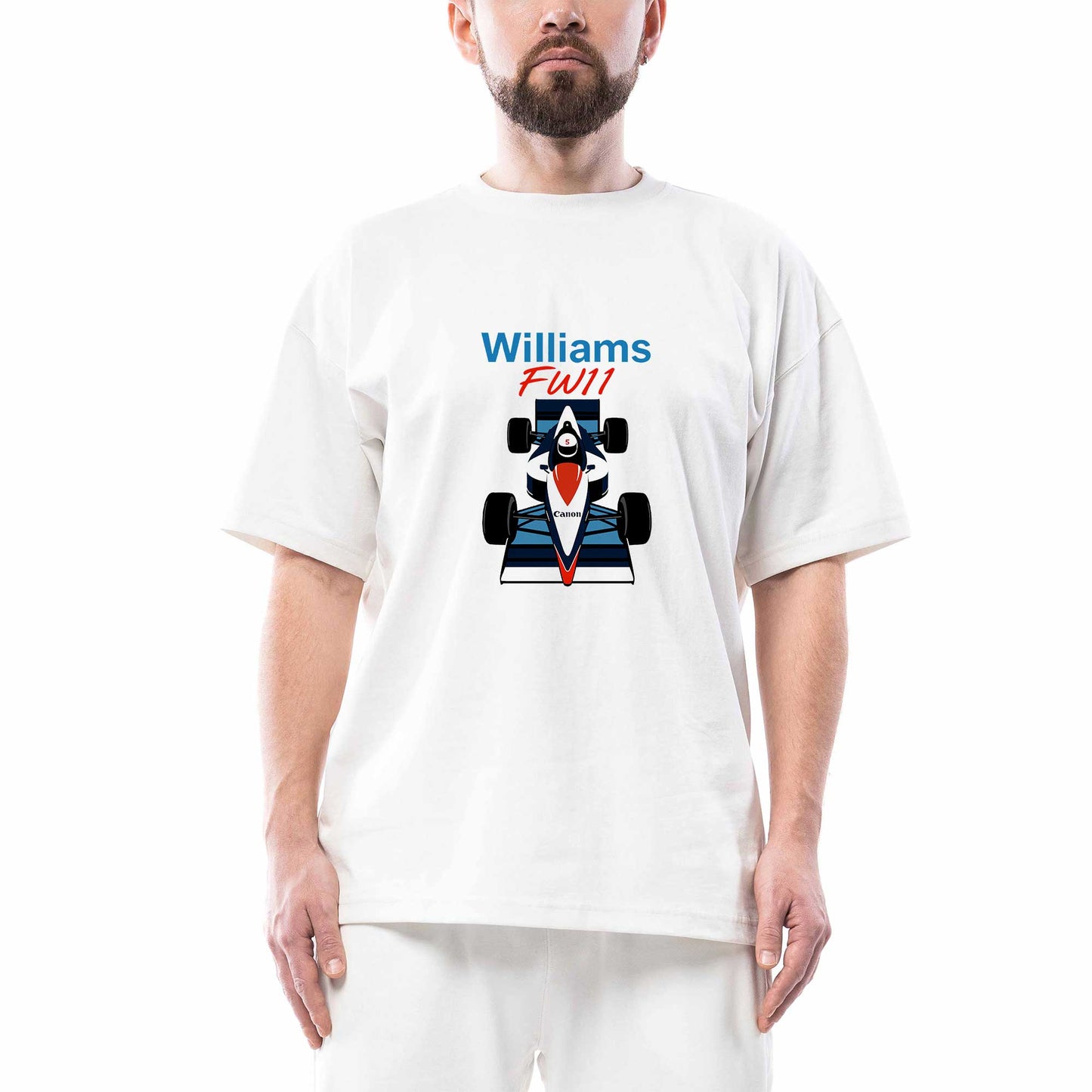 F1 Williams Oversize Beyaz Tişört