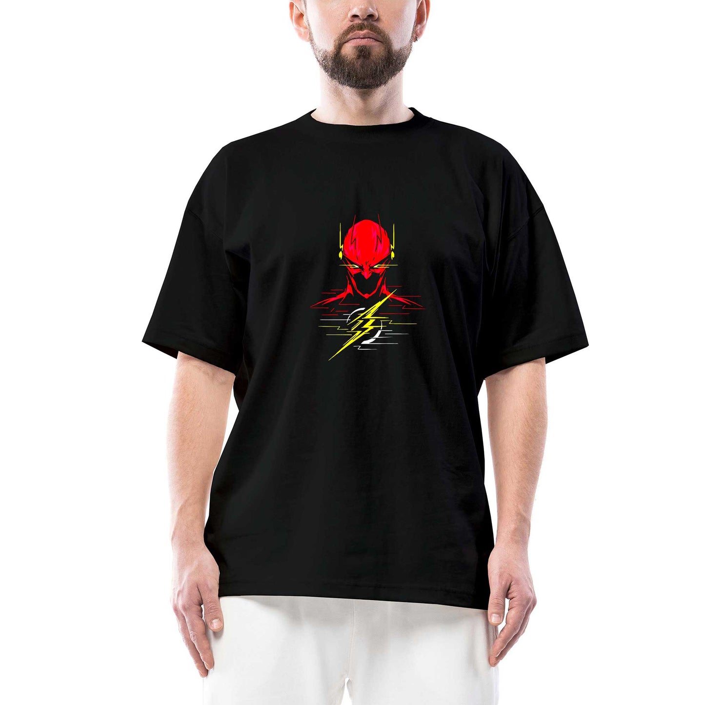 Flash Oversize Siyah Tişört