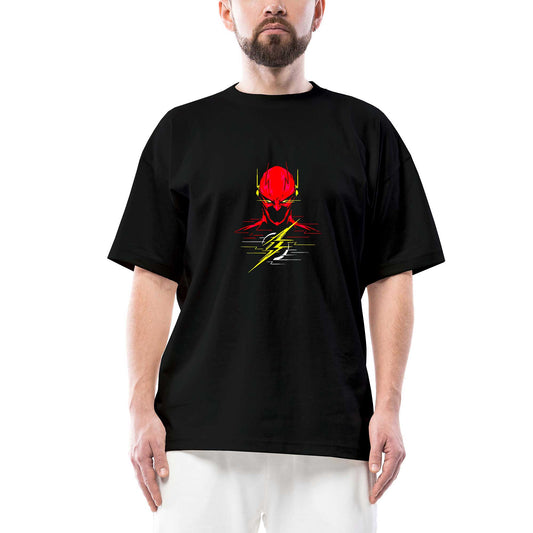 Flash Oversize Siyah Tişört