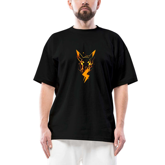 Pikachu Oversize Siyah Tişört