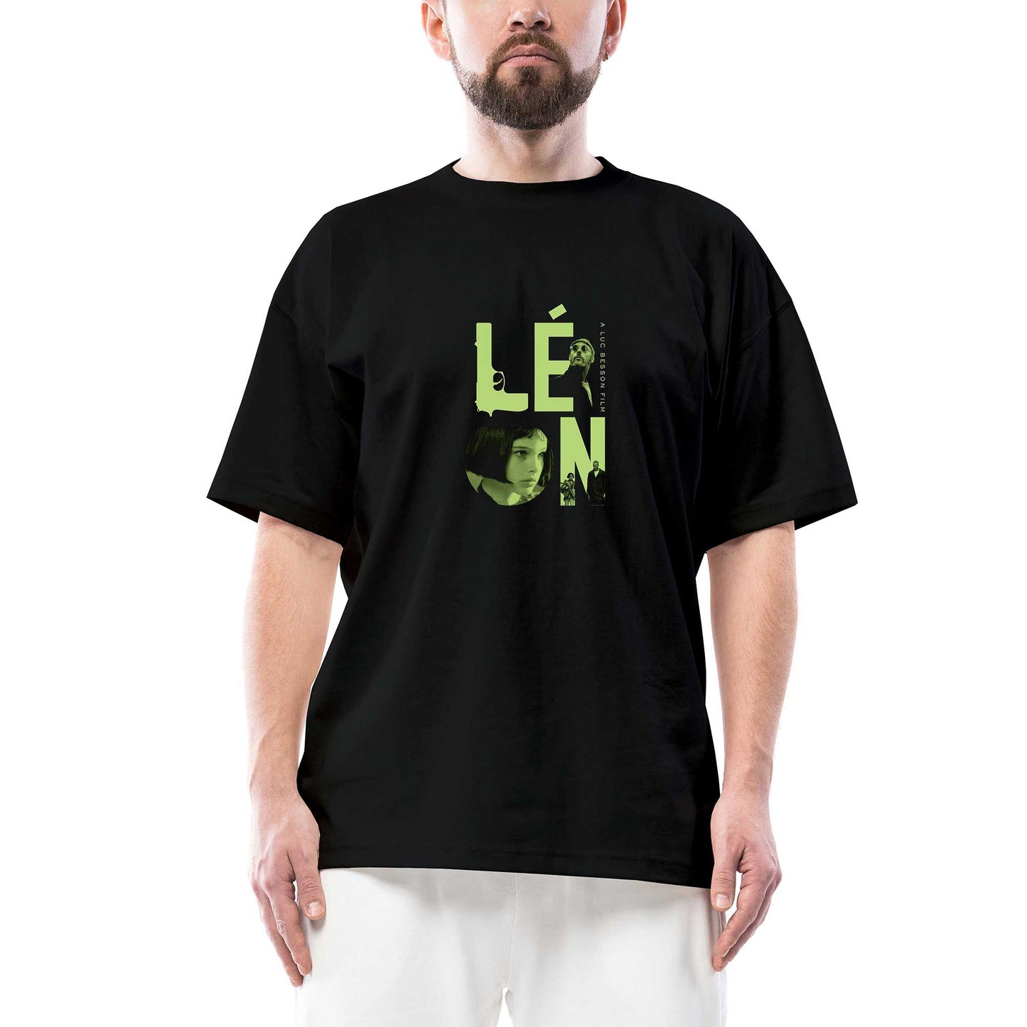 Leon Film Oversize Siyah Tişört