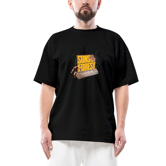 Sons Of The Forest Tree Oversize Siyah Tişört