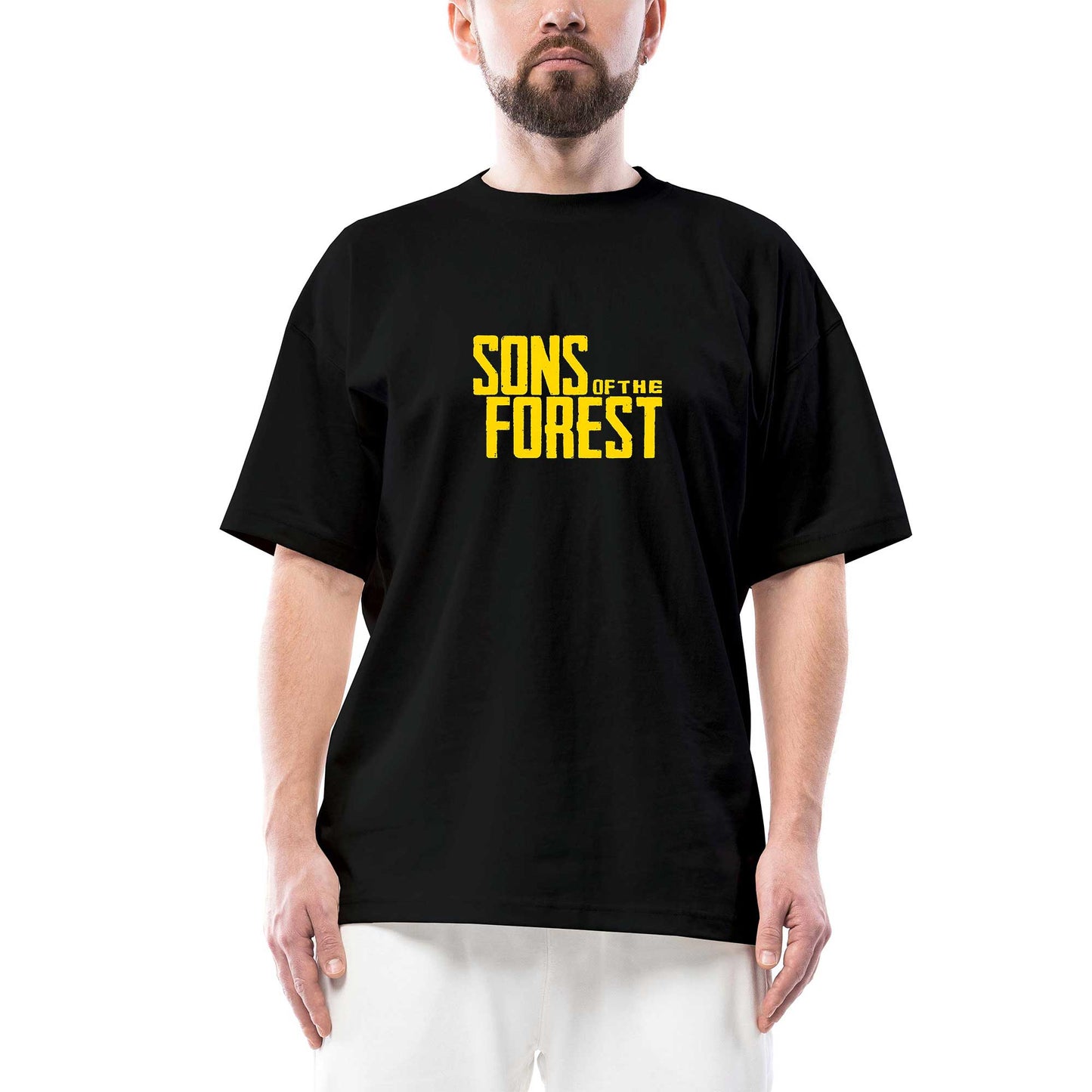 Sons Of The Forest Oversize Siyah Tişört