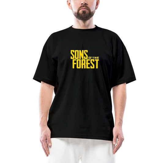 Sons Of The Forest Oversize Siyah Tişört