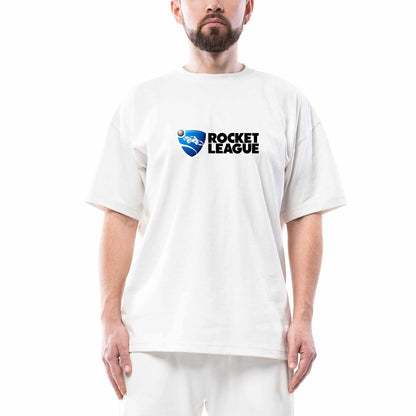 Rocket League Logo Oversize Beyaz Tişört