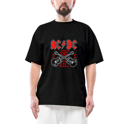 Ac Dc Wanna Oversize Siyah Tişört