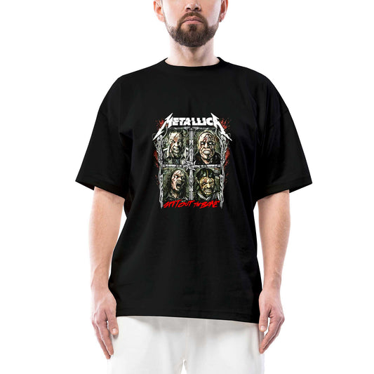 Metallica Spitout The Bone Oversize Siyah Tişört