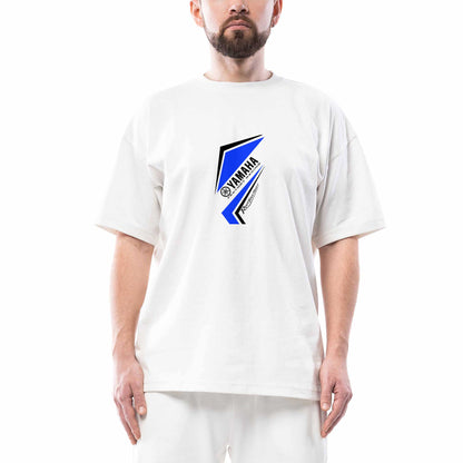 Yamaha Racing Revission Logo Oversize Beyaz Tişört