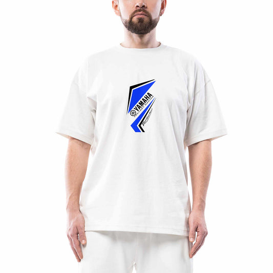 Yamaha Racing Revission Logo Oversize Beyaz Tişört