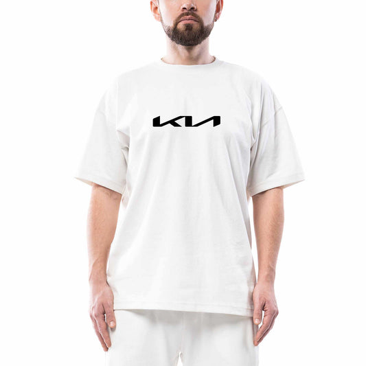 Kia New Logo Black Oversize Beyaz Tişört