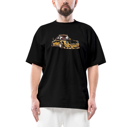 Vosvos Vintage Oversize Siyah Tişört