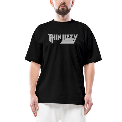 Thin Lizzy Logo Oversize Siyah Tişört