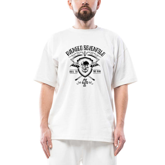 Avenged Sevenfold Hail to the King Oversize Beyaz Tişört