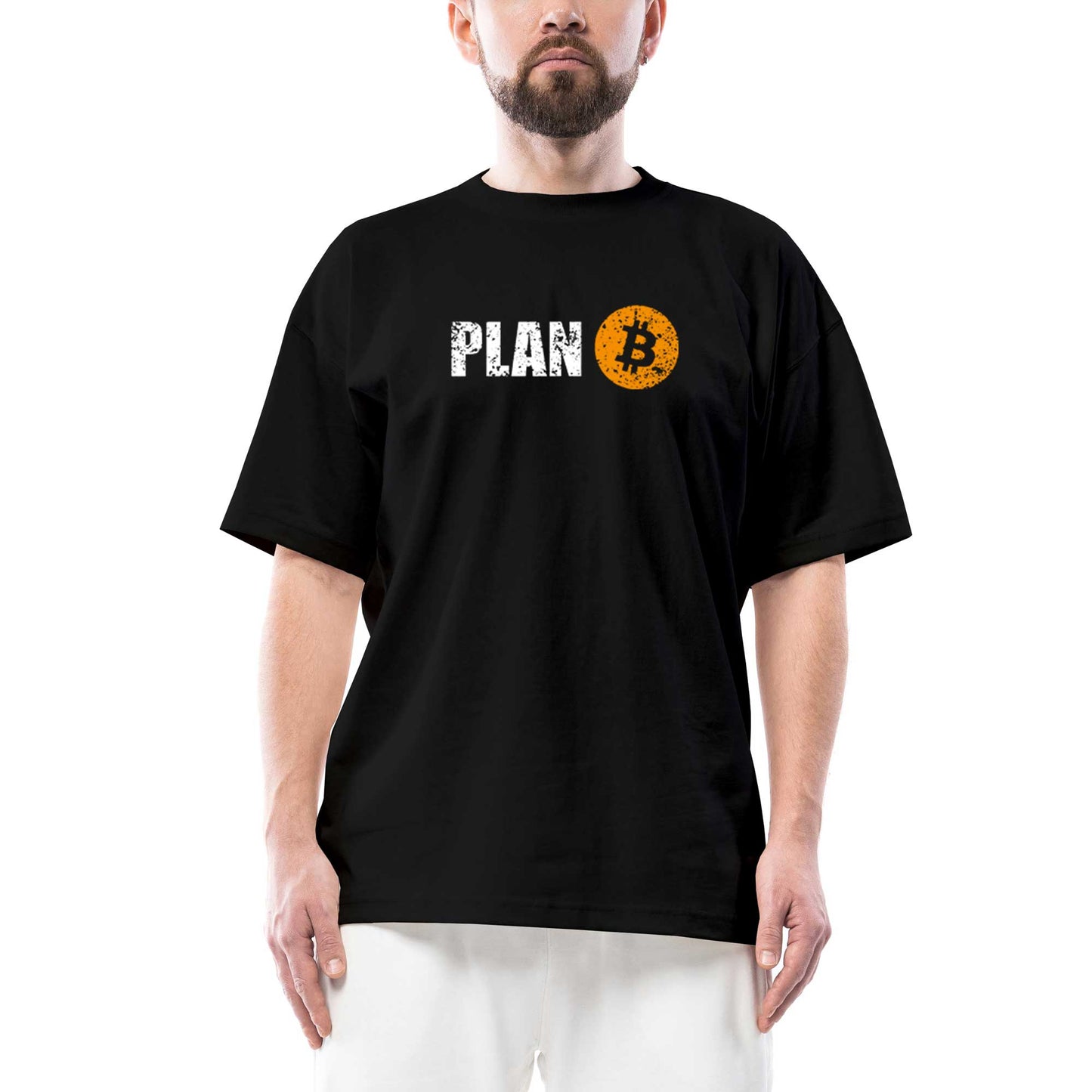 Kripto Para Plan B Oversize Siyah Tişört