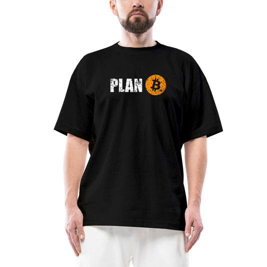 Kripto Para Plan B Oversize Siyah Tişört