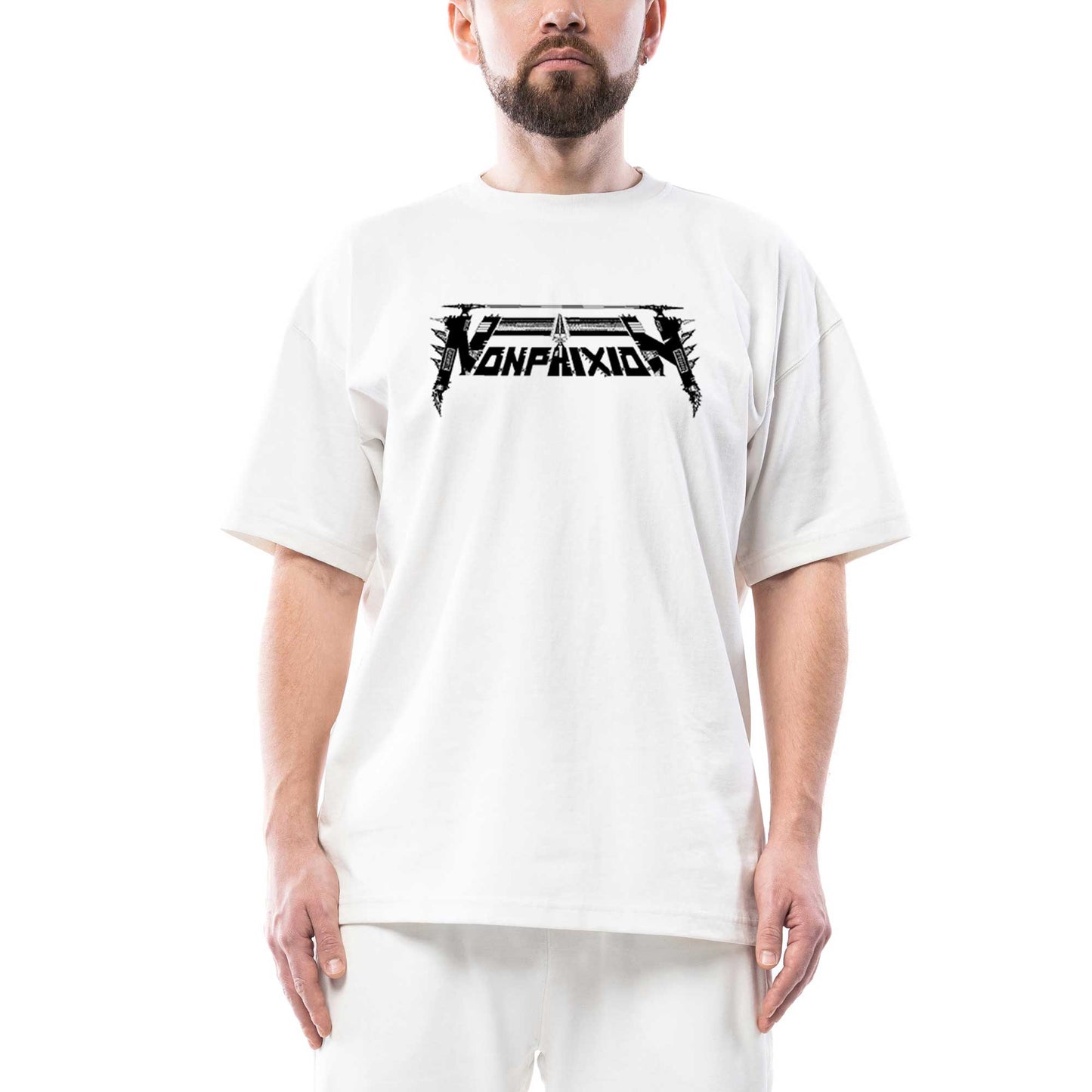 Non Phixion Oversize Beyaz Tişört
