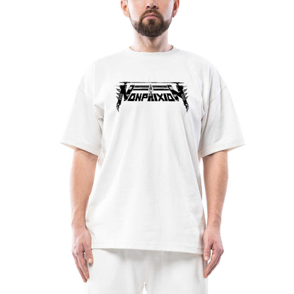 Non Phixion Oversize Beyaz Tişört