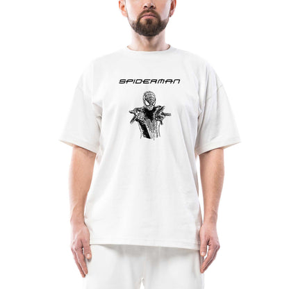 Spiderman Amazing Sketched Oversize Beyaz Tişört