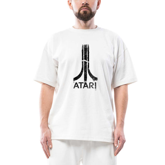 Atari Splash Oversize Beyaz Tişört