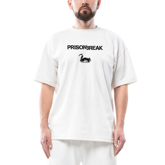 Prison Break 2 Oversize Beyaz Tişört