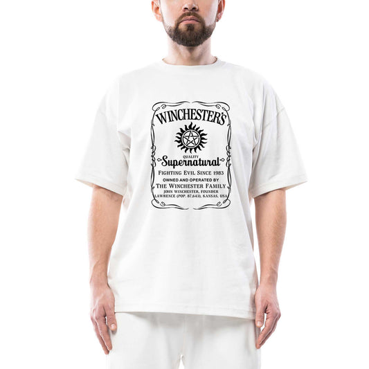 SuperNatural Winchester's Oversize Beyaz Tişört