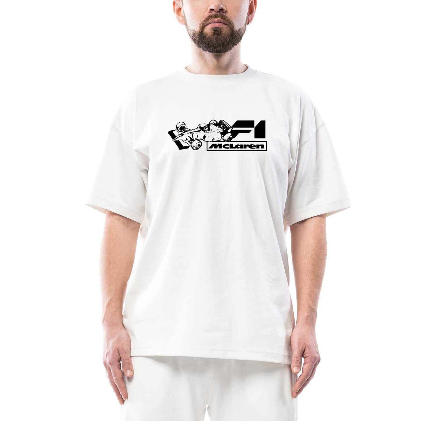 F1 McLaren Oversize Beyaz Tişört