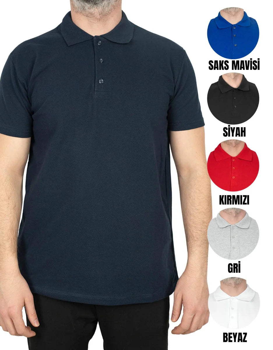 Polo Yaka Tişört Lacivert Renk
