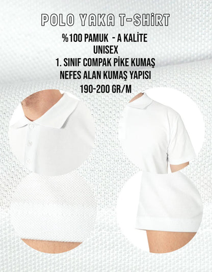 Polo Yaka Tişört Beyaz Renk