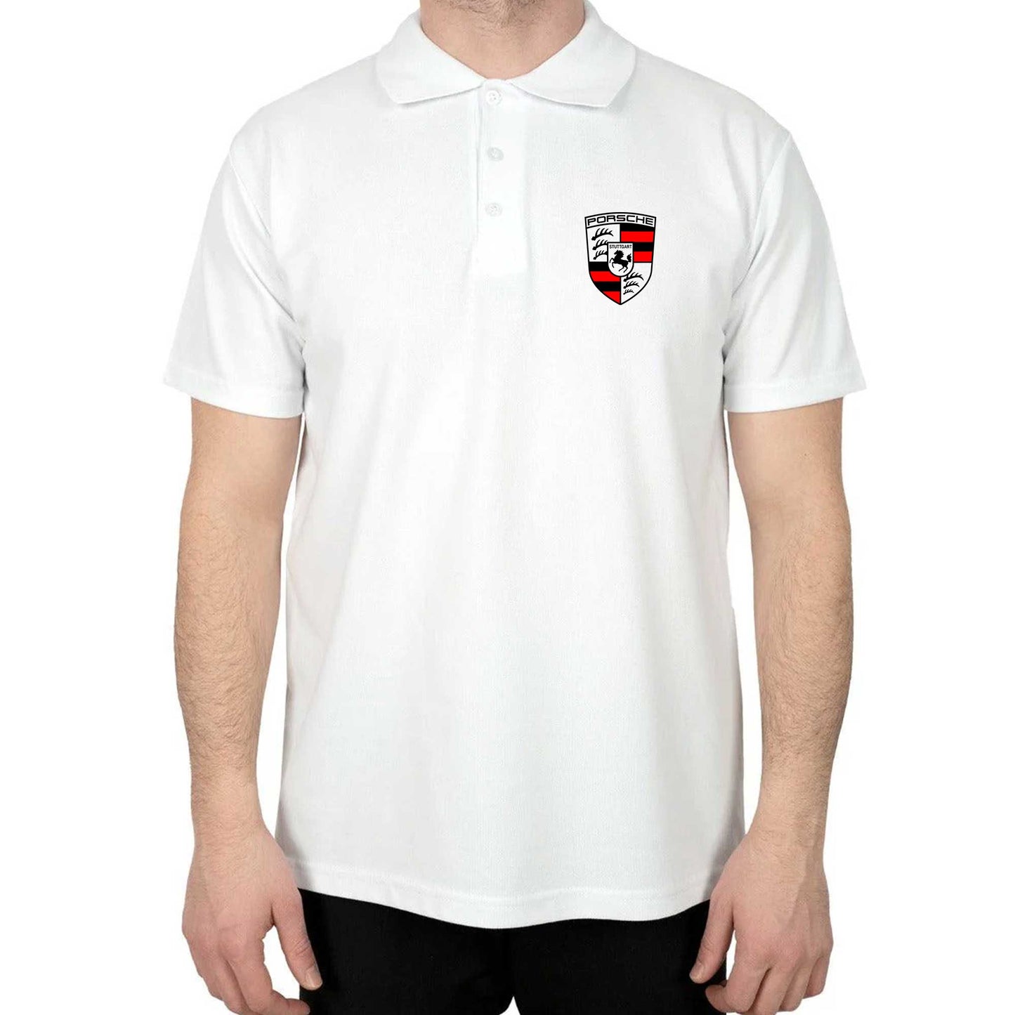 Porsche Polo Yaka Renkli Tişört
