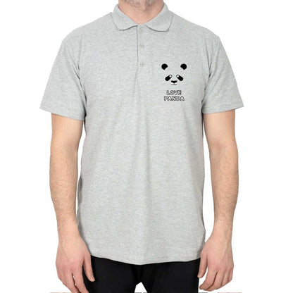 Love Panda Polo Yaka Renkli Tişört