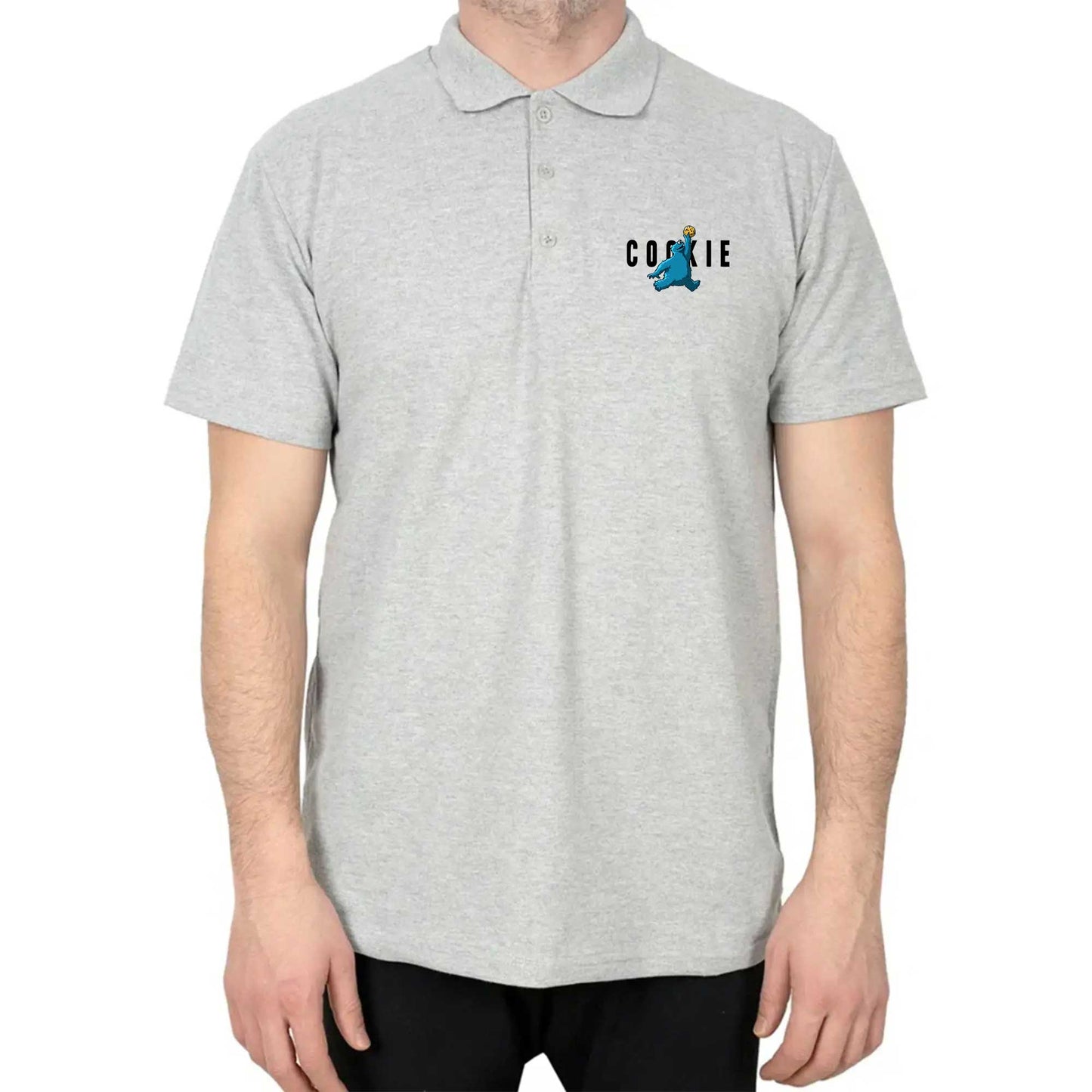 Cookie Monster Polo Yaka Renkli Tişört