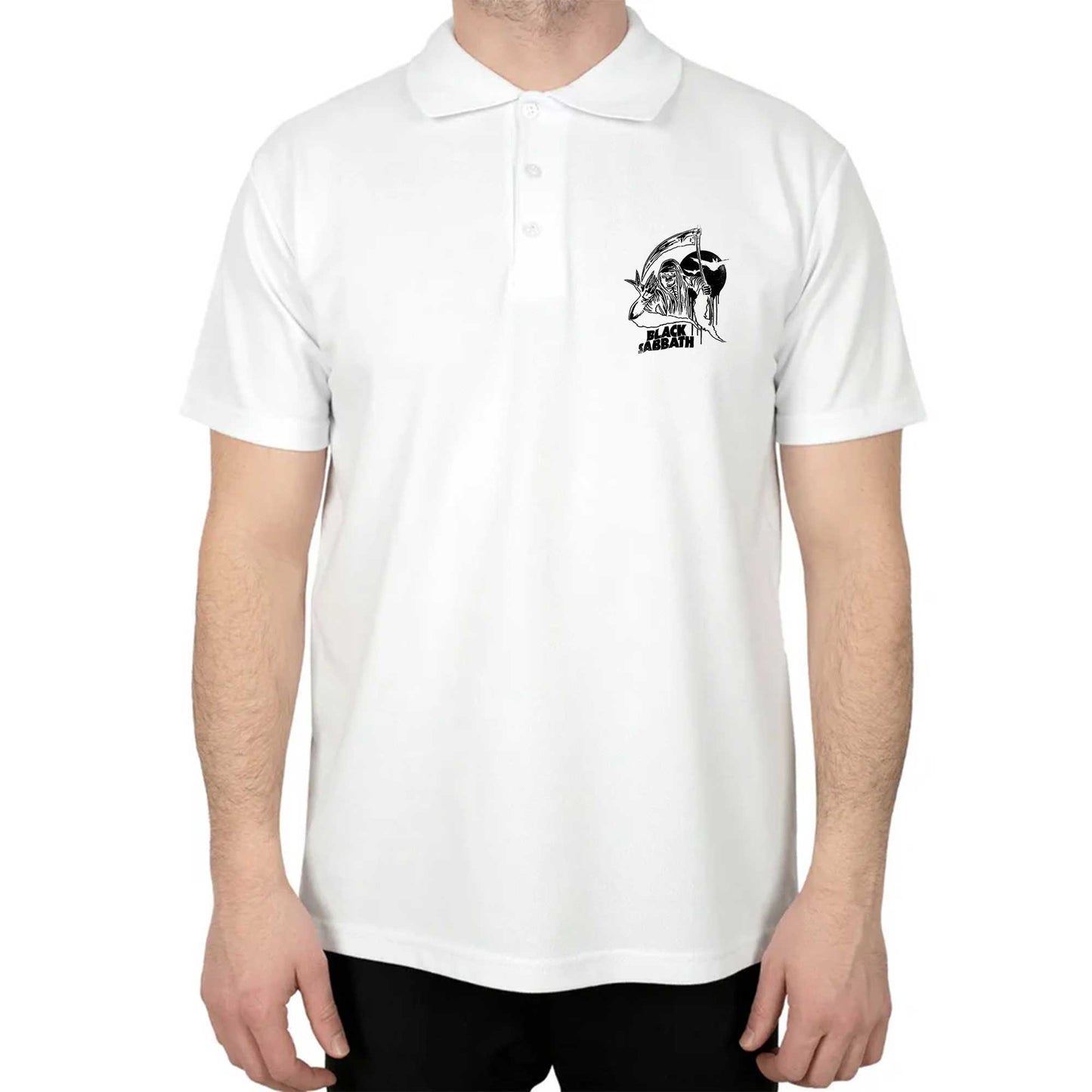 Black Sabbath in Dark Polo Yaka Renkli Tişört