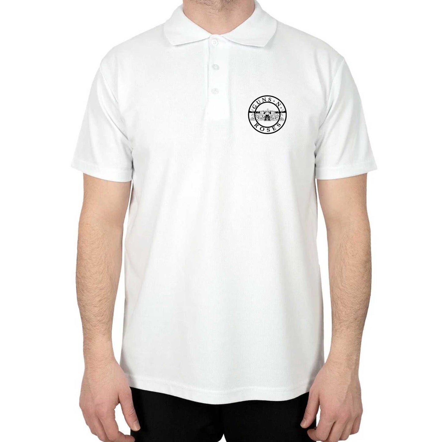 Guns N Roses Flat Polo Yaka Renkli Tişört