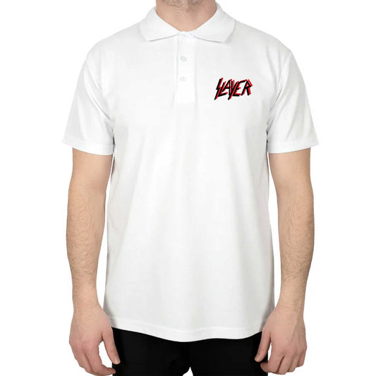 Slayer Flat Logo Polo Yaka Renkli Tişört