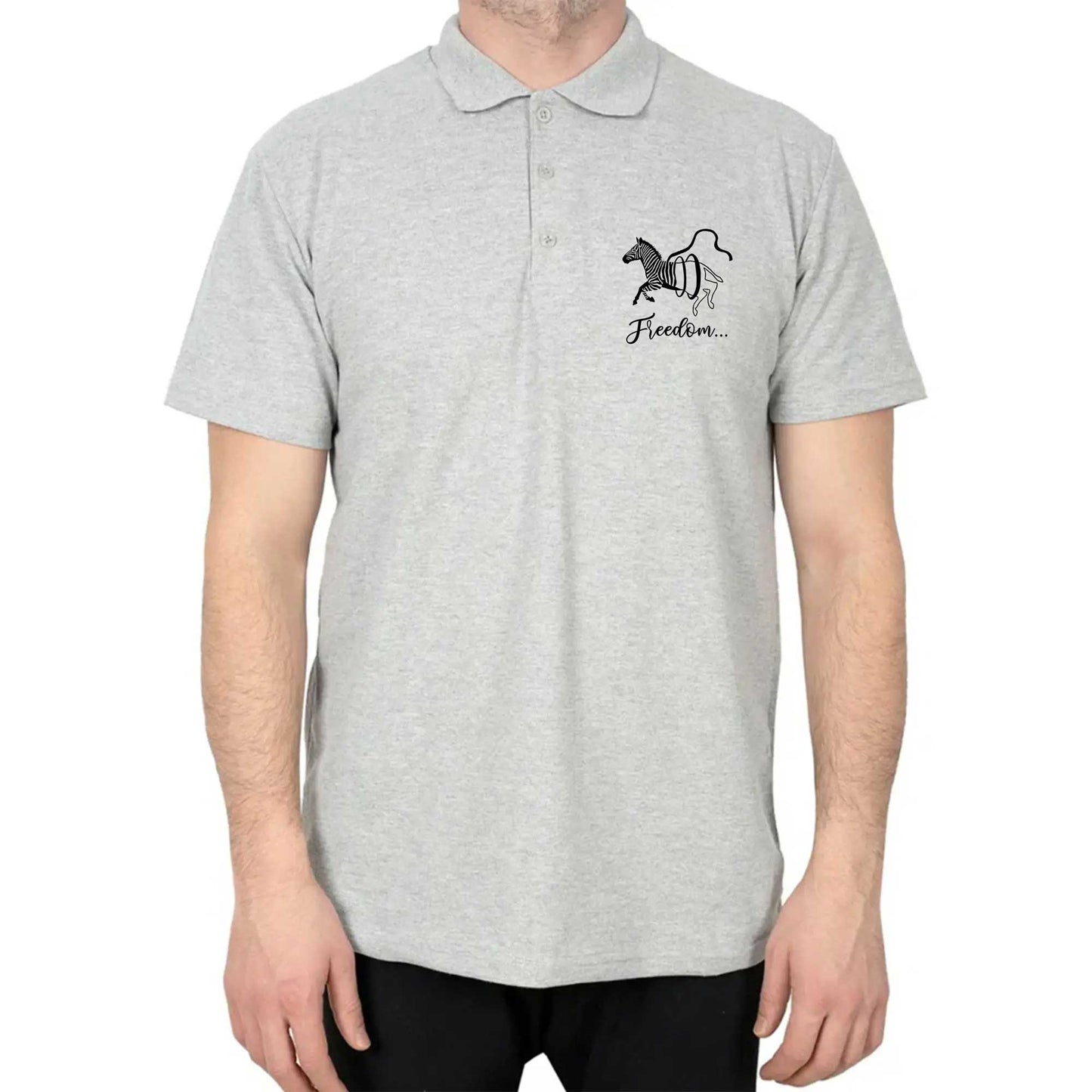 Freedom Zebra Polo Yaka Renkli Tişört