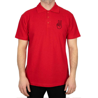 Peace Barış Polo Yaka Renkli Tişört