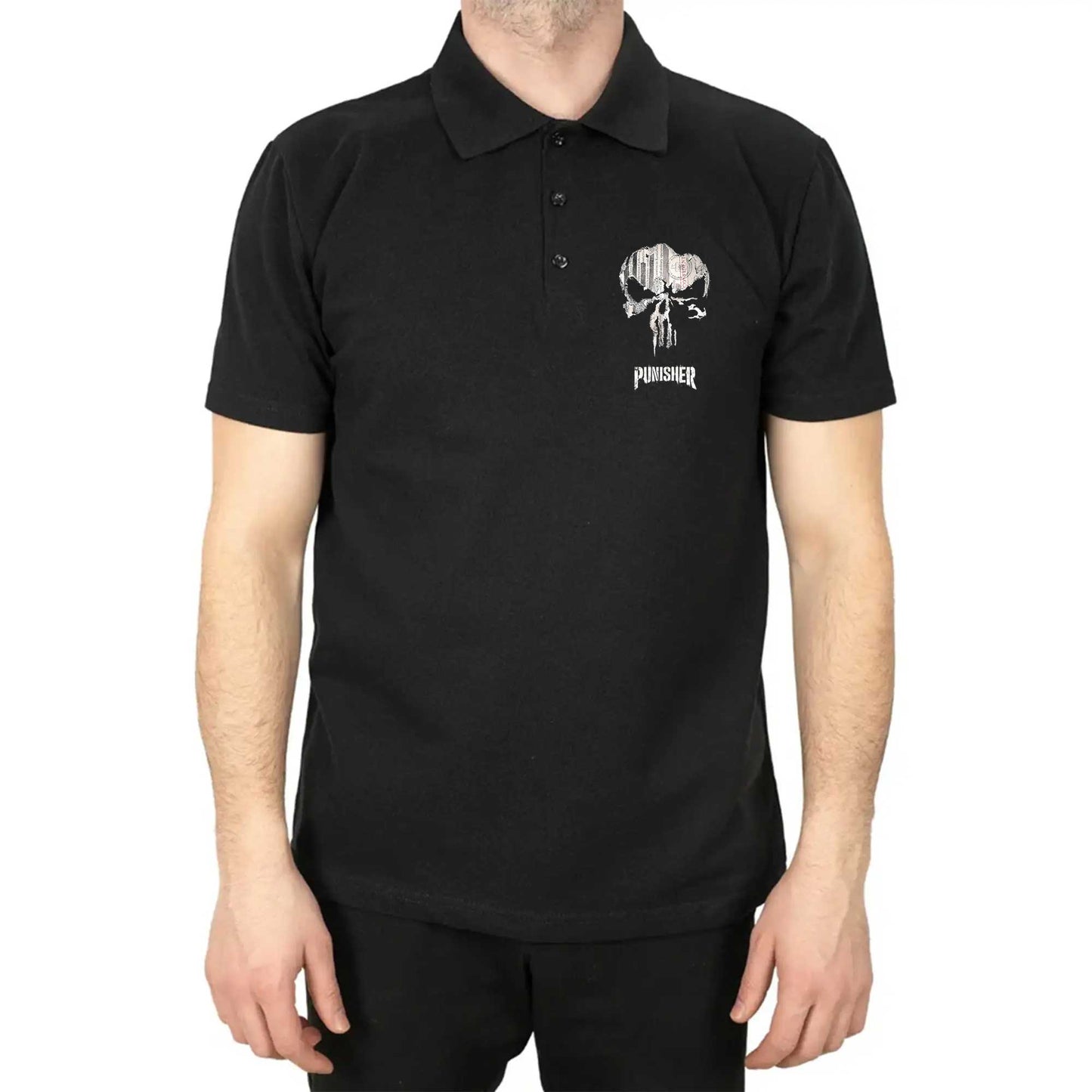 Punisher Confident Polo Yaka Renkli Tişört